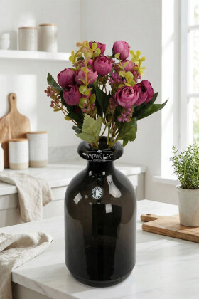 15li Top Gül Demeti Lila - Yapay Çiçek Deposu