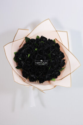 Yapay Noir Éternel 41 Gül Sevgili Özel Gün İsteme Siyah Gül Buketi - 2