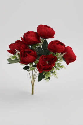 Yapay çiçek 7li Salaş Şakayık Gül Demeti Kırmızı 45 cm - 2
