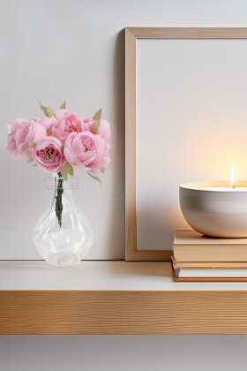 Yapay çiçek 7li Tohumlu Tül ipek şakayık Gül Demeti Pembe 18 cm - Yapay Çiçek Deposu