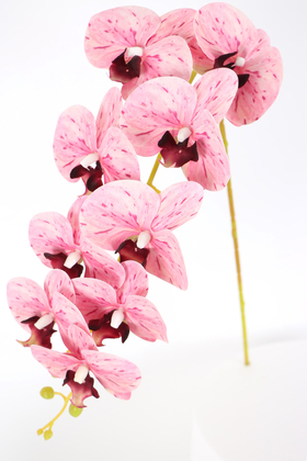 Yapay Dal Baskılı Orkide Çiçeği 88 cm Pembe Benekli - 1
