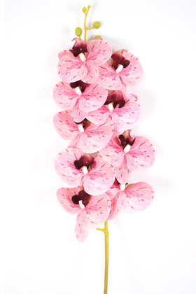 Yapay Dal Baskılı Orkide Çiçeği 88 cm Pembe Benekli - 4
