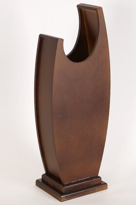 50 cm Hilal Model Ahşap Vazo Kahverengi - 1