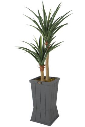 Ahşap Saksıda Yapay Yucca Ağacı Artificial Foilage 140 cm - 1