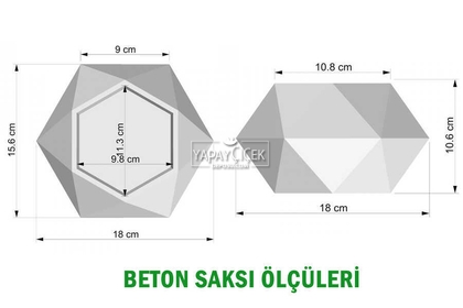 Büyük Boy Beton Saksıda Yapay Islak Sıkas Bitkisi Model 2 - 4