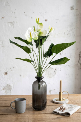  Yapay Antoryum Bitki 50 cm Beyaz - Yapay Çiçek Deposu