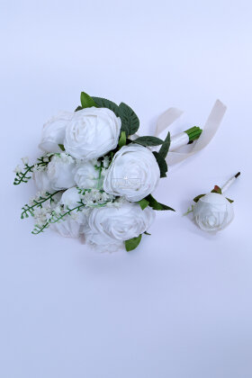 Aşk-ı Daim Şakayık Gelin Buketi 2li Set - 2