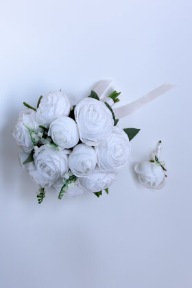 Aşk-ı Daim Şakayık Gelin Buketi 2li Set - 2