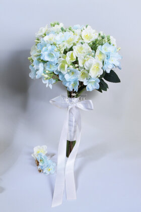 Aşkın Baharı Gelin Buketi 2li Set - Yapay Çiçek Deposu