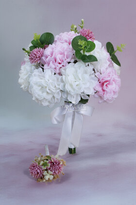 Aşkın Nefesi Gelin Buketi 2li Set - Yapay Çiçek Deposu