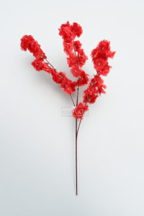 Bahar Dalı Dekoratif Yapay Çiçek 95 cm Kırmızı - 3