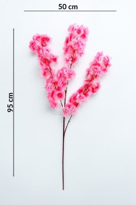 Bahar Dalı Dekoratif Yapay Çiçek 95 cm Pembe-Pudra - 4