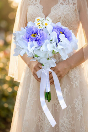 Bahar Neşesi Gelin Buketi 2li Set - Yapay Çiçek Deposu