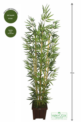 Bambu Ağacı 6 Gövde 140 cm(1.Sınıf Yaprak) 600 Yapraklı - 1