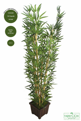 Bambu Ağacı 6 Gövde 140 cm(1.Sınıf Yaprak) 750 Yapraklı Model 9 - 1