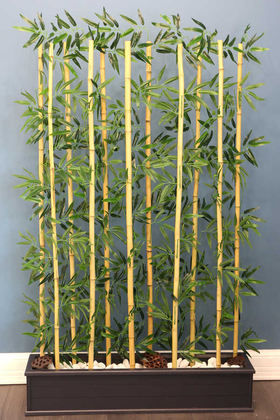 11 Bambulu Ahşap Saksıda Bambu Seperatör (20x100x170cm) - 1
