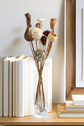 Naturel Tropik Asorti Kuru Çiçek Karnavalı 10 Dallı 45 cm - 2