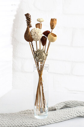 Naturel Tropik Asorti Kuru Çiçek Karnavalı 10 Dallı 45 cm - Yapay Çiçek Deposu