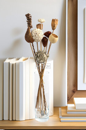 Naturel Tropik Asorti Kuru Çiçek Karnavalı 10 Dallı 45 cm - 2