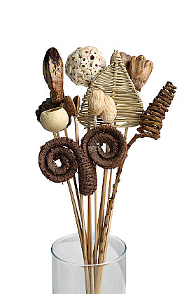 Naturel Tropik Asorti Kuru Çiçek Karnavalı 10 Dallı 45 cm - 3
