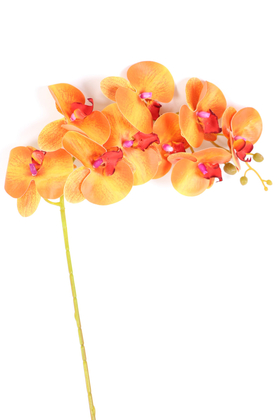 Yapay Dal Baskılı Orkide Çiçeği 88 cm Turuncu - 4