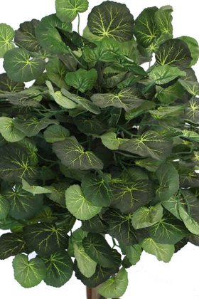 Beyaz Saksıda Yapay Begonya Ağacı 100 cm Yeşil - 3