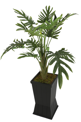 Bölünmüş Yapraklı Yapay İsviçre Deve Tabanı Ağacı ( Monstera Deliciosa) - Yapay Çiçek Deposu