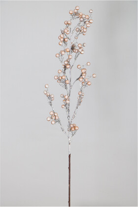 Yapay Lüx Karlı Kokina Dalı 80 cm Rose Gold - 2