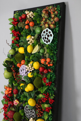Ahşap Panoda Bitki Duvar Meyve Bahçesi Tablo 50 cm x 100 cm - 2