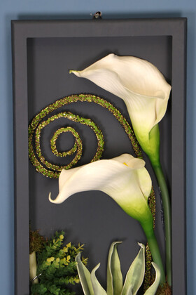 Dekoratif Çiçekli Çerçeve Tablo 30cmx70cm Kod:125 - 2