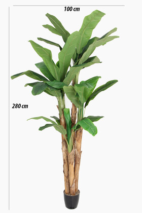 Yapay Lüx Muz Ağacı 4 Gövdeli Saksılı 280 cm - 2
