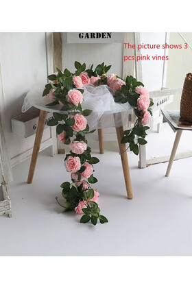 Yapay Sarmaşık Yapay Çiçek Güllü 200 cm Pembe - 3