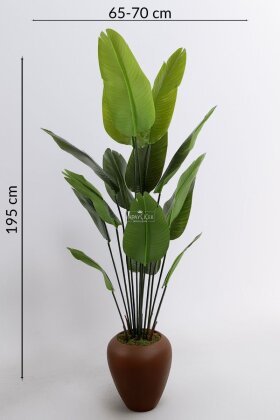 Damla Saksıda Yapay 15 Yapraklı Starliçe Ağacı 195 cm - 5