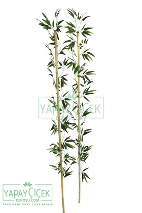 200 cm Yapay 16 Dal Yapraklı Doğal Bambu Tip7 - 2