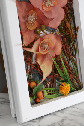 Dekoratif Çiçekli Çerçeve Tablo 21cmx30cm Kod:127 - 2