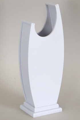 50 cm Hilal Model Ahşap Vazo Uçuk Lila - 1