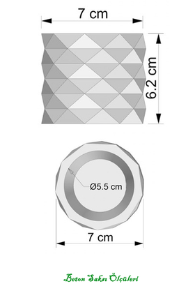 Beton Saksıda Yapay Bitki ve Papatya 4lü Set Model 5 - 4