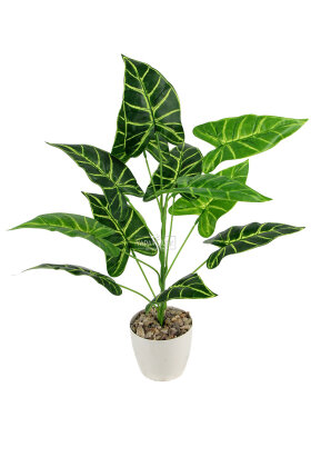 Saksıda Yapay 12 Yapraklı Bitki 55 cm Model-1 - 2
