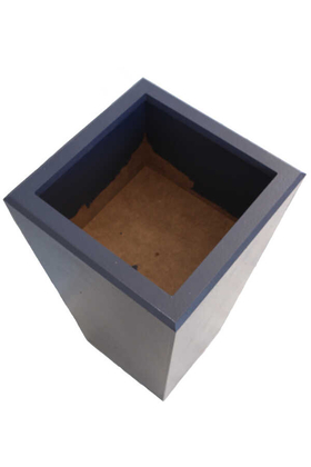 Dekoratif Ahşap MDF Saksı ve Çiçeklik Antrasit Mavi 60cm - 4