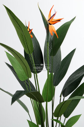 Yapay Ağaç Dinazor Yumurtası Saksıda Çiçekli King Starliçe Ağacı 160 cm Gri - Siyah - 3