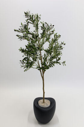 Yapay Ağaç Dinazor Yumurtası Saksıda Zeytin Ağacı 195 cm Antrasit - 2