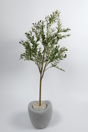 Yapay Ağaç Dinazor Yumurtası Saksıda Zeytin Ağacı 195 cm Gri - Siyah - 2