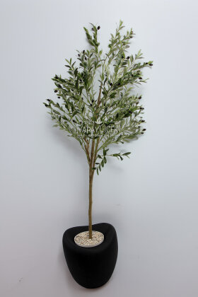 Yapay Ağaç Dinazor Yumurtası Saksıda Zeytin Ağacı 195 cm Siyah - 2