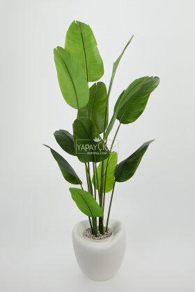 Yapay Ağaç Dinazor Yumurtası Saksıda 12 Yapraklı Starliçe Ağacı 205 cm Andezit - 2