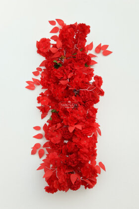 Düğün Nişan Söz Masa Çiçeği Hazır Tag Çiçeği Pastel Serisi 120 cm x 50 cm Kırmızı - 2