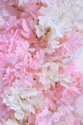 Düğün Nişan Söz Masa Çiçeği Hazır Tag Çiçeği Pastel Serisi 120 cm x 50 cm Pembe-Beyaz - 3