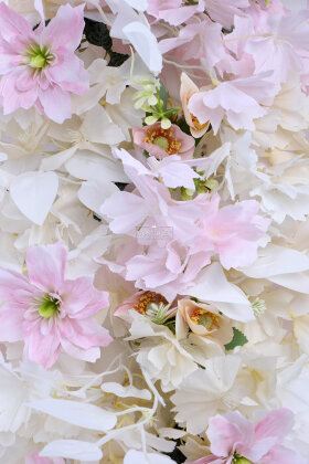 Düğün Nişan Söz Masa Çiçeği Hazır Tag Çiçeği Pastel Serisi 120 cm x 50 cm Pembe-Krem - 3