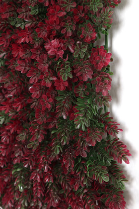 Yapay Çamdalı Model Duvar Bitki Kaplaması 50x50 cm Yeşil-Fuşya - 3