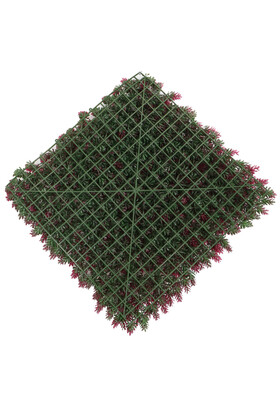 Yapay Çamdalı Model Duvar Bitki Kaplaması 50x50 cm Yeşil-Fuşya - 4