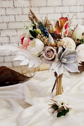 Exclusive Serisi Luz Gelin Buketi 2li Set - 4